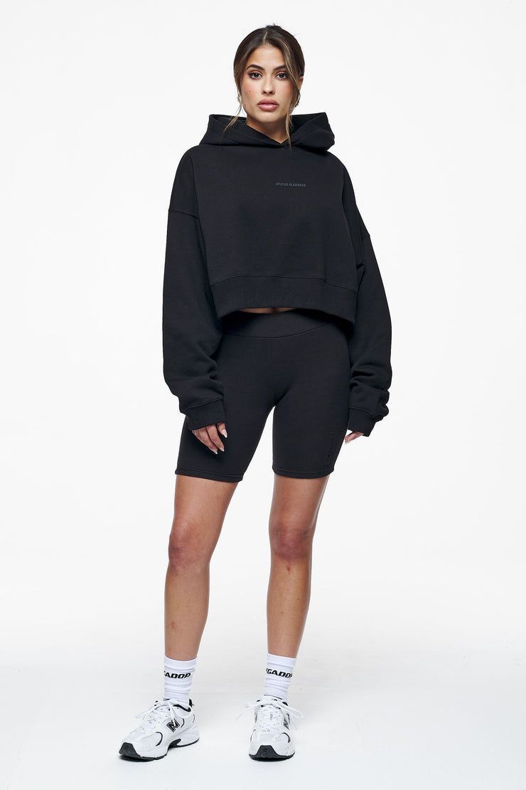 Pegador Salita Oversized Cropped Hoodie Black Gum