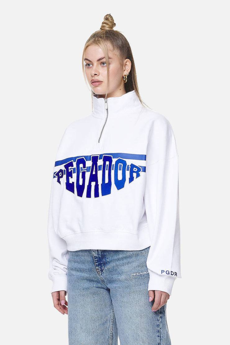 Pegador Sarina Oversized Halfzip Sweater White