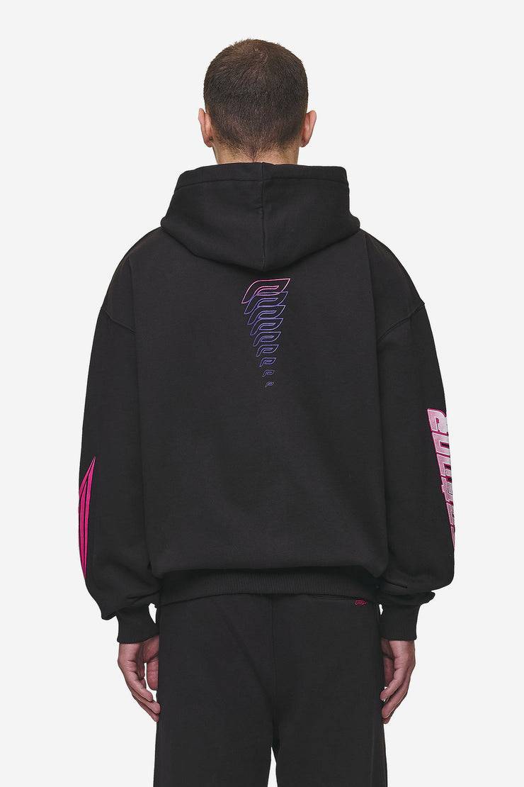 Pegador Saxon Oversized Sweat Jacket Washed Black