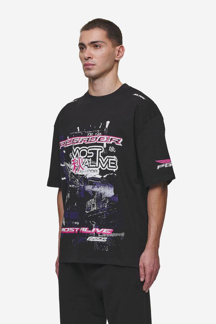 Pegador Saxon Oversized Tee Washed Black
