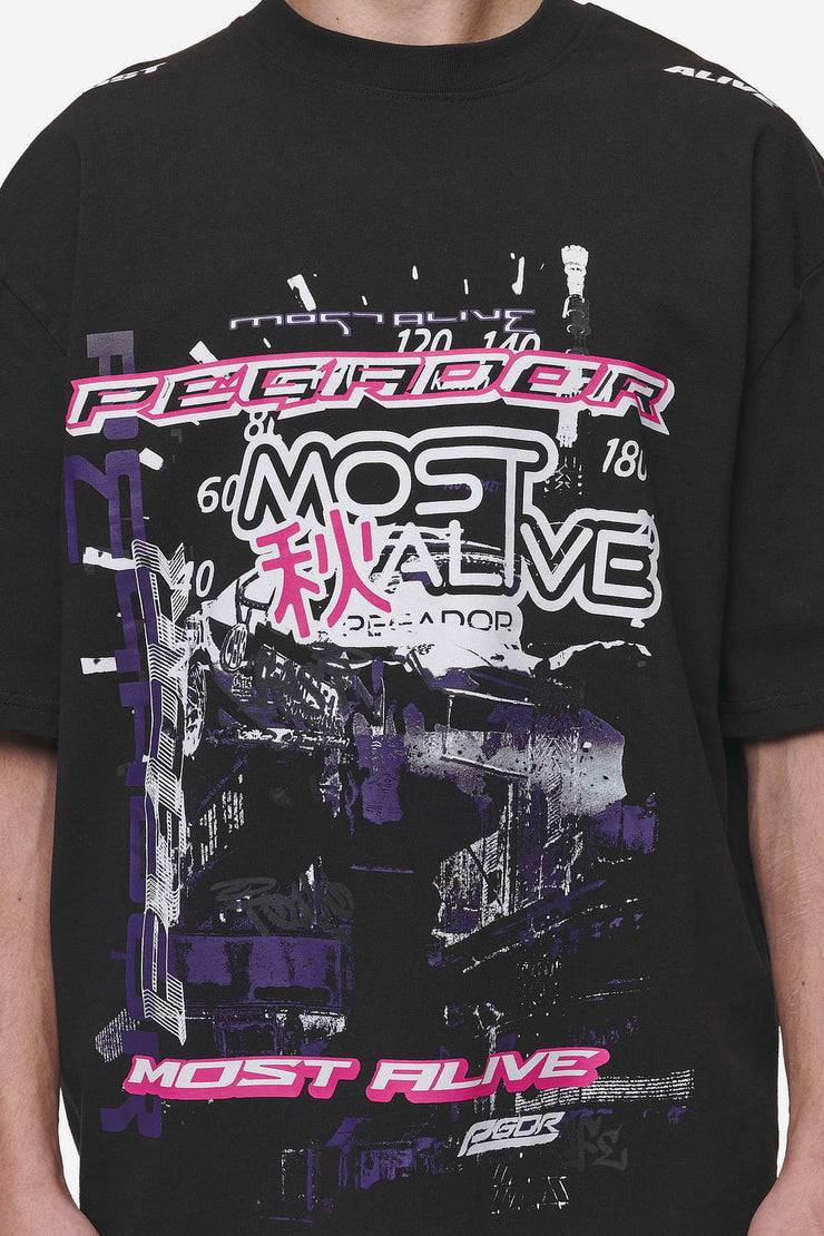 Pegador Saxon Oversized Tee Washed Black