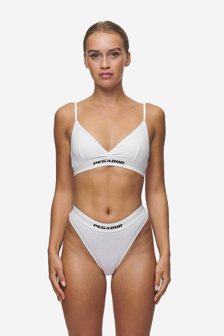 Pegador Senya Triangle Bralette White Black