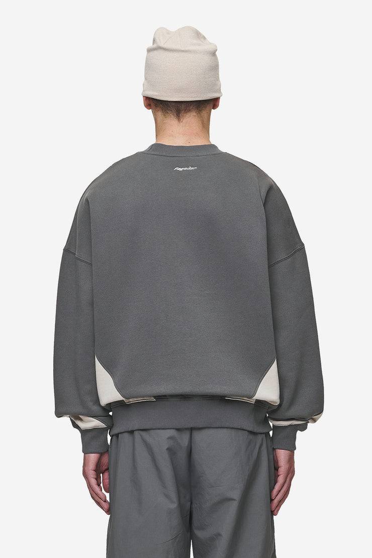 Pegador Slick Boxy Sweater Washed Anthracite