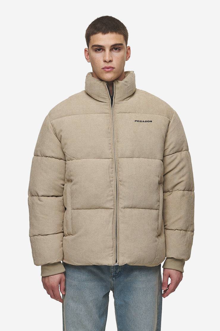 Pegador Solin Cord Puffer Jacket Sand