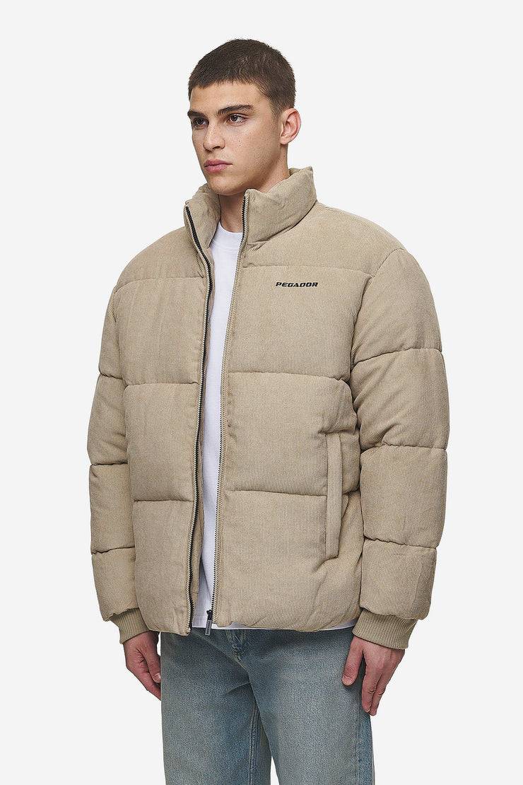 Pegador Solin Cord Puffer Jacket Sand