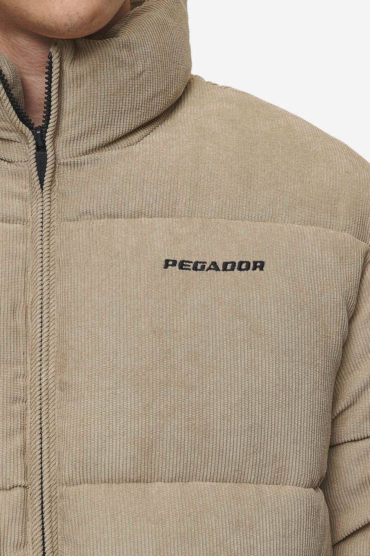 Pegador Solin Cord Puffer Jacket Sand