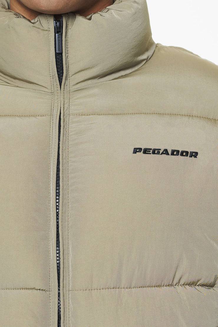 Pegador Solin Crushed Puffer Jacket Mud Beige