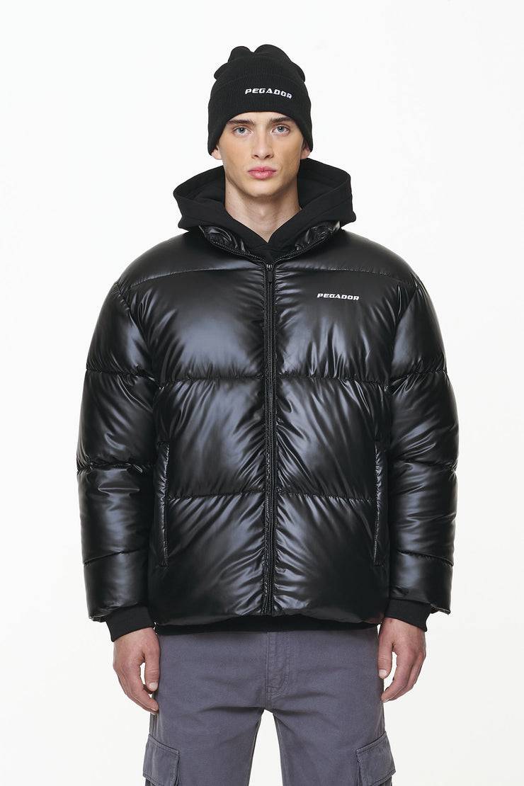 Pegador Solin Glossy Puffer Jacket Black