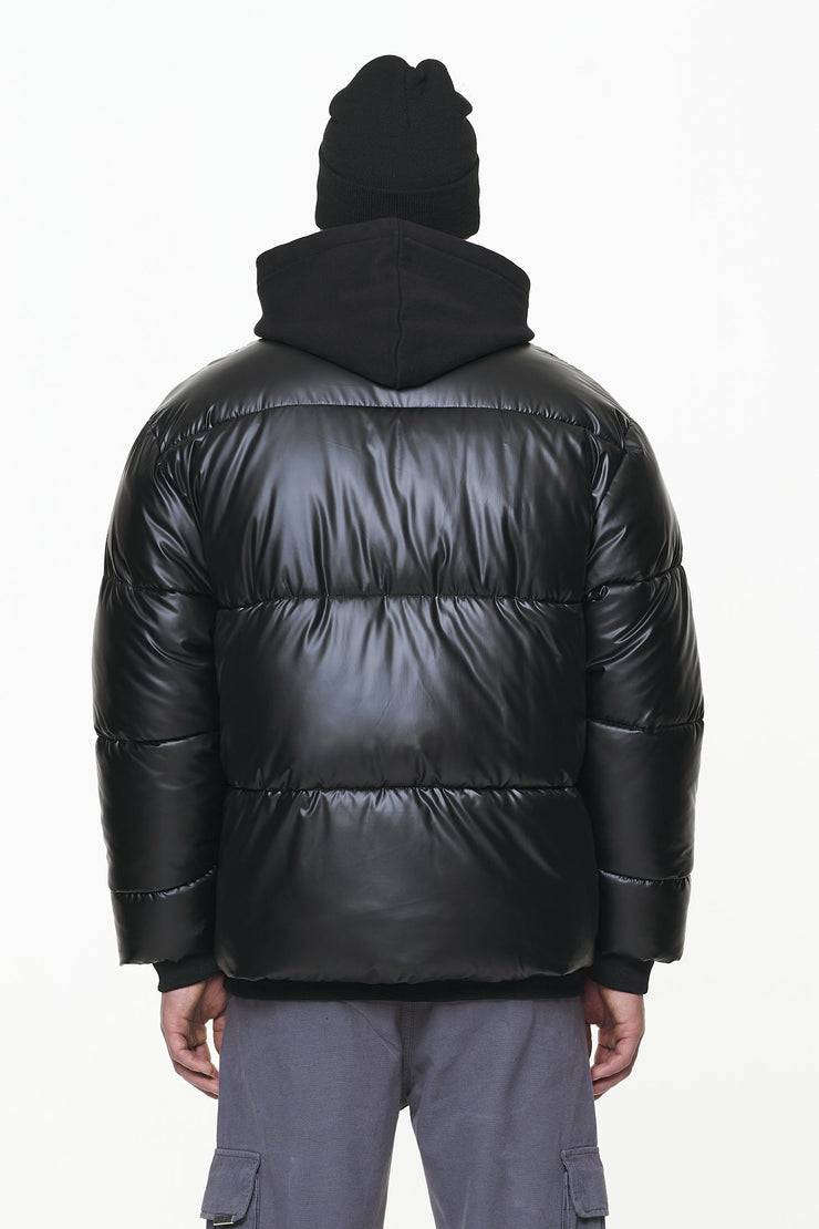 Pegador Solin Glossy Puffer Jacket Black