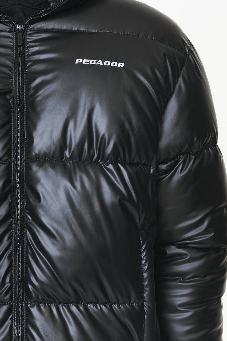 Pegador Solin Glossy Puffer Jacket Black