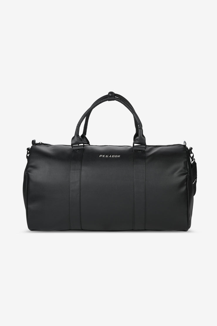 Pegador Strahan Logo Faux Leather Weekender Black