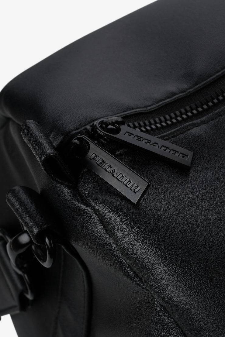 Pegador Strahan Logo Faux Leather Weekender Black