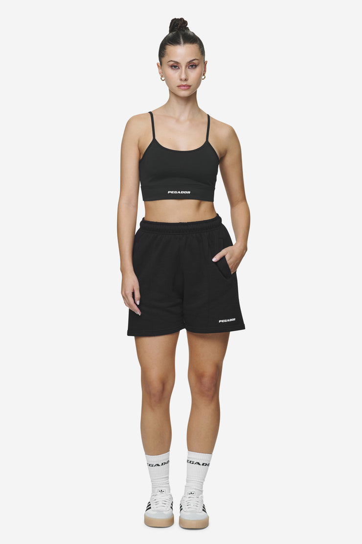 Pegador Sully High Waisted Shorts Black White Gum