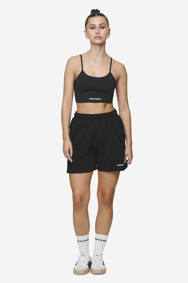 Pegador Sully High Waisted Shorts Black White Gum