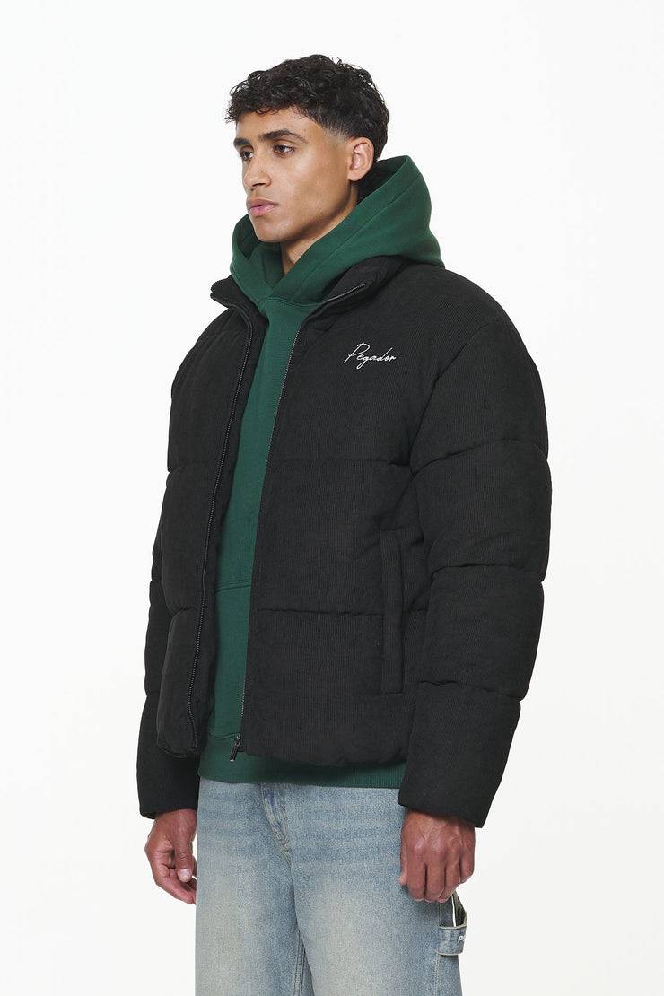 Pegador Sundre Cord Puffer Jacket Black
