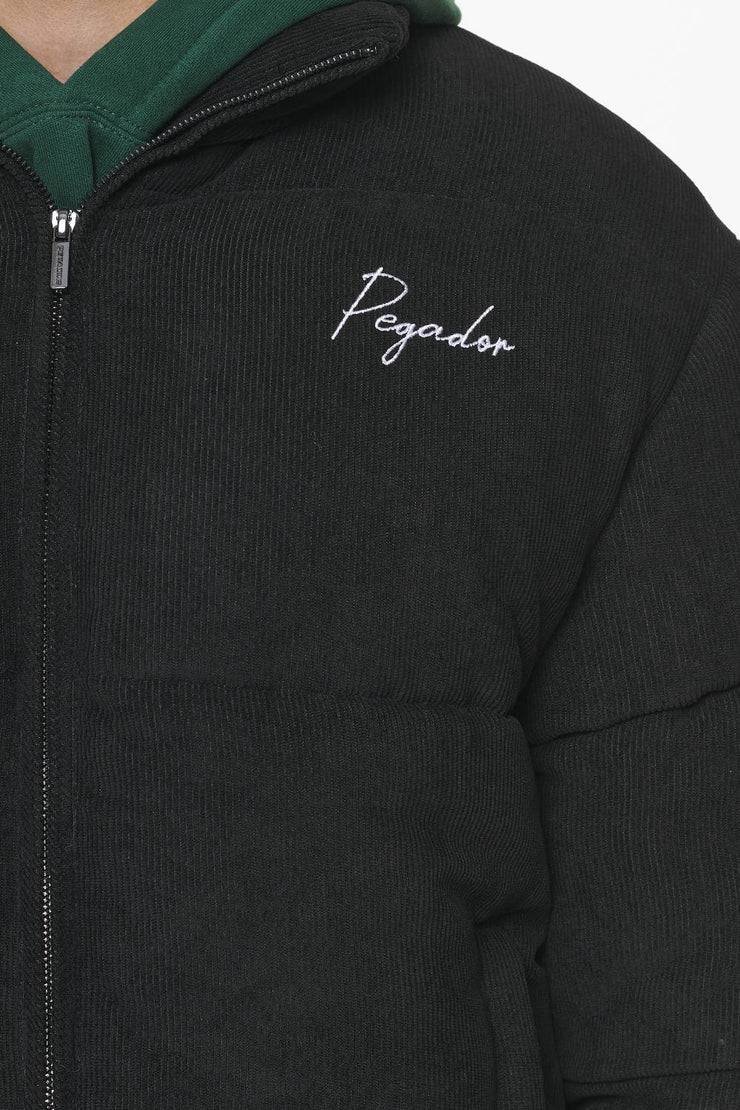 Pegador Sundre Cord Puffer Jacket Black