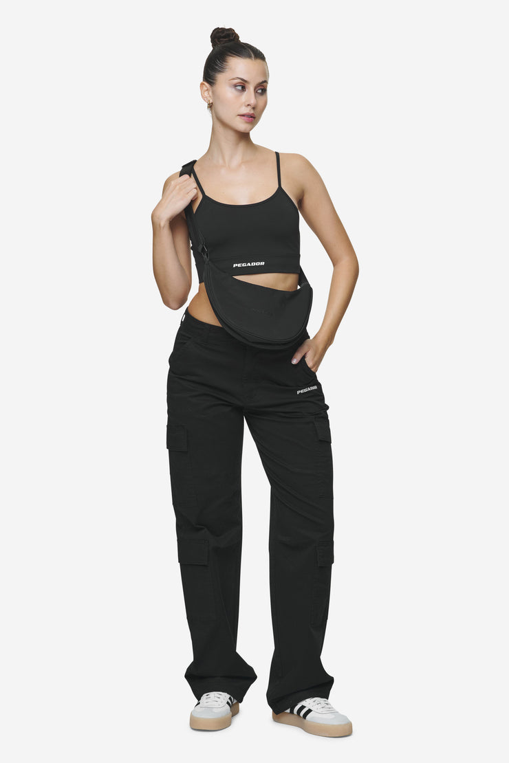 Pegador Sycamore Logo Nylon Shoulder Bag Black