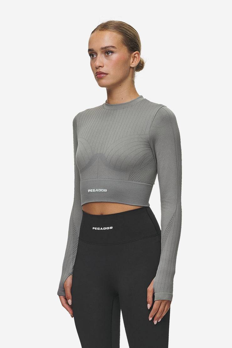 Pegador Telly Rib Longsleeve Washed Deep Grey