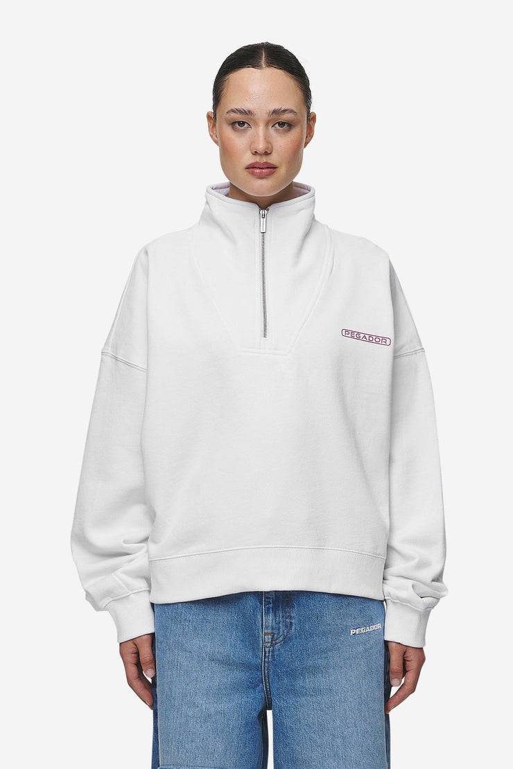 Pegador Thea Oversized Halfzip Sweater White