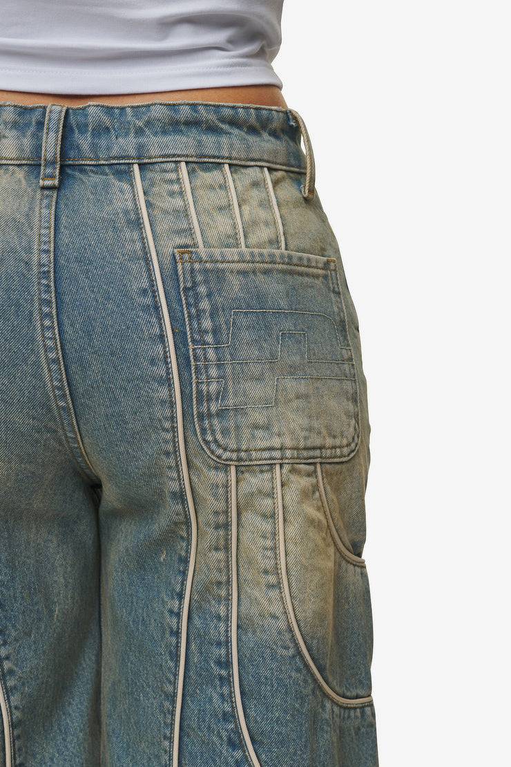 Pegador Treasure Jorts Vintage Blue