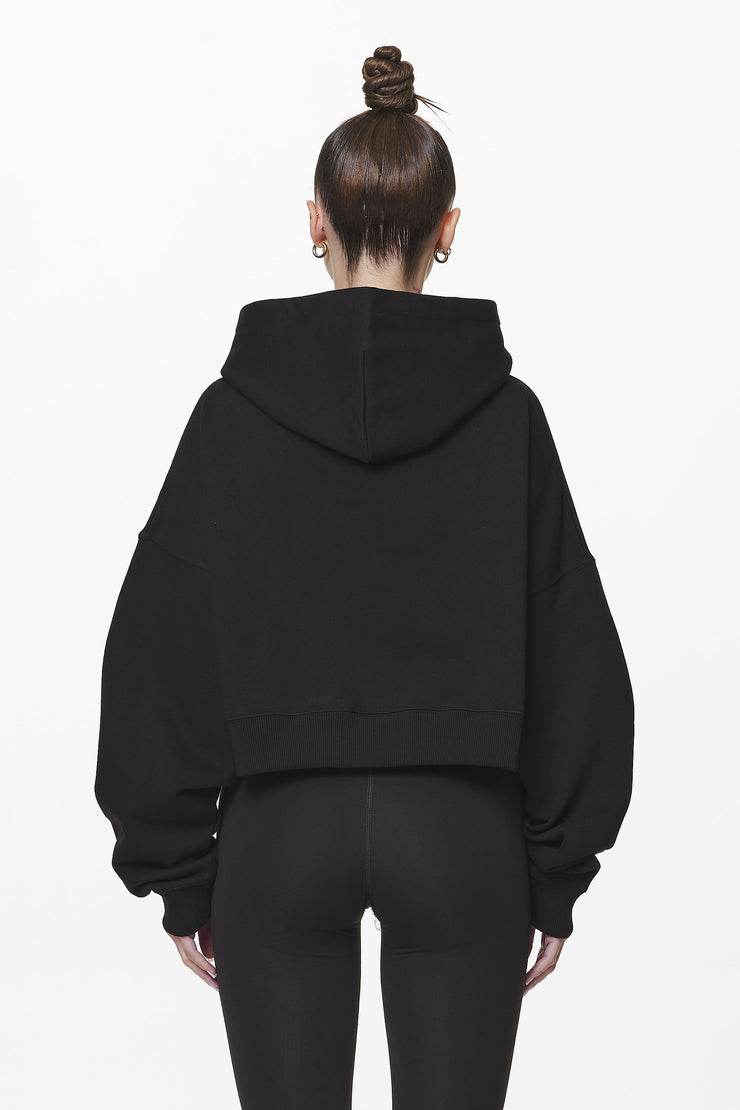 Pegador Troms Oversized Cropped Hoodie Black