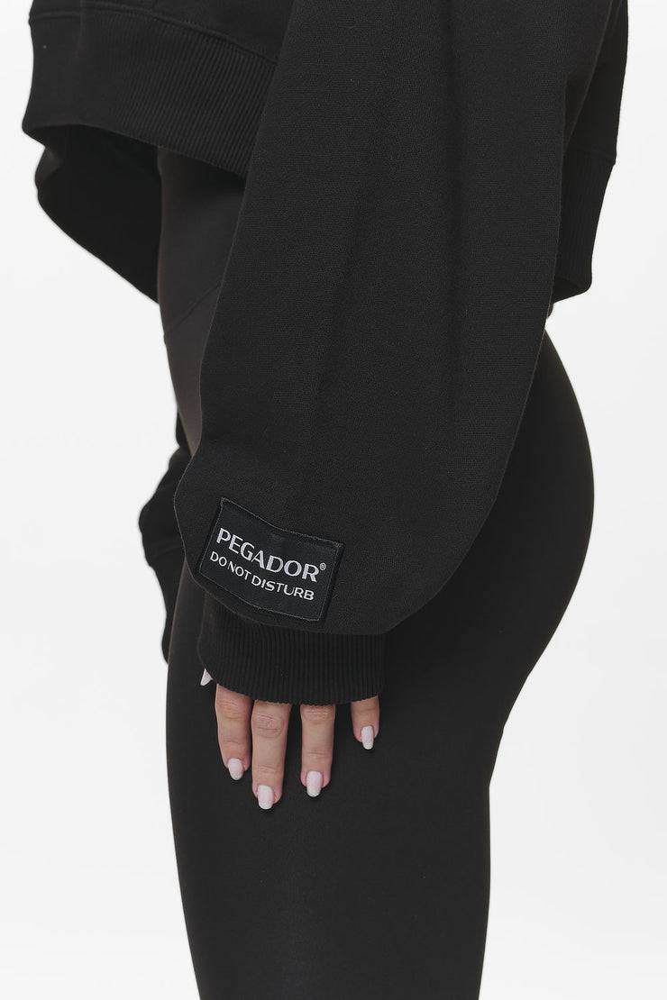 Pegador Troms Oversized Cropped Hoodie Black