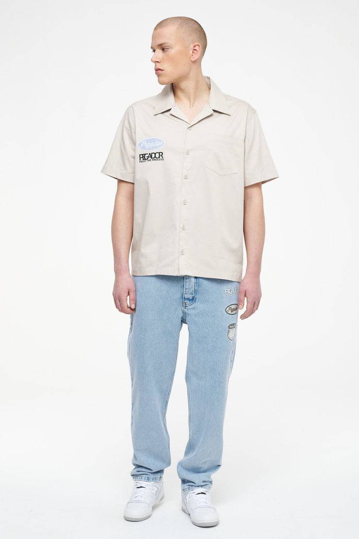 Pegador Vanness Baggy Jeans Washed Blue