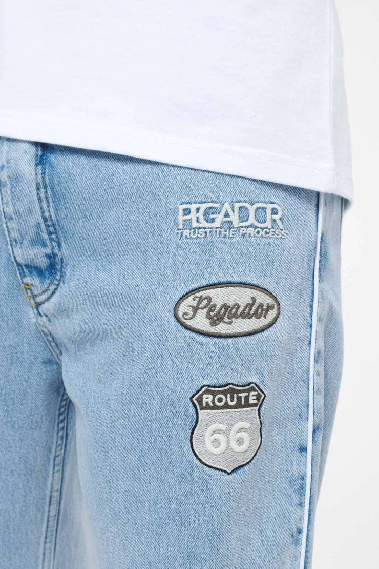 Pegador Vanness Baggy Jeans Washed Blue