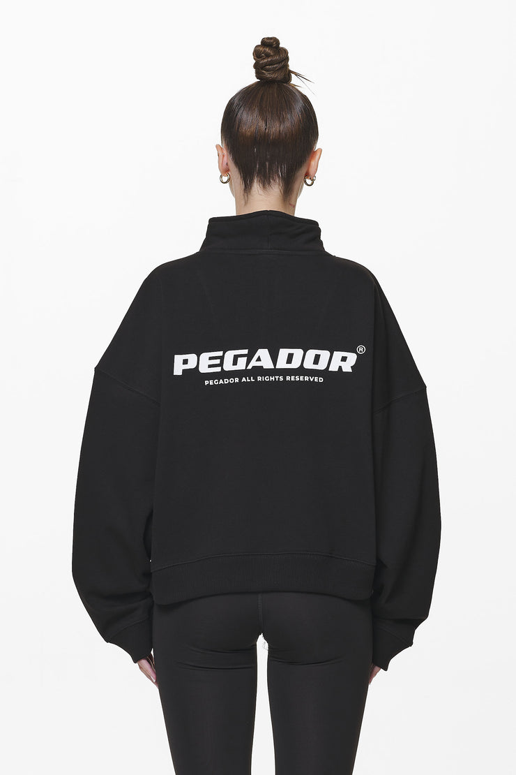 Pegador Vuku Logo Oversized Halfzip Black