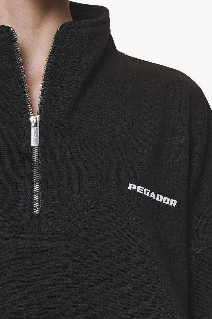 Pegador Vuku Logo Oversized Halfzip Black