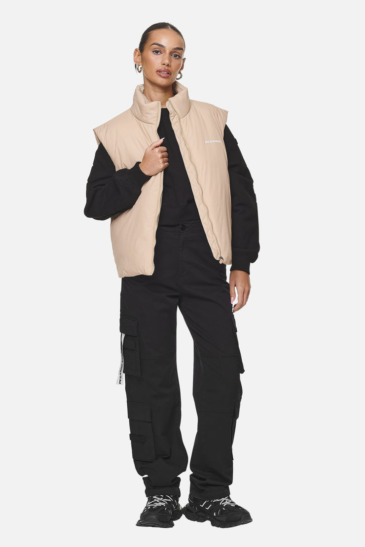 Pegador Wilton Cropped Oversized Vest Safari Sand