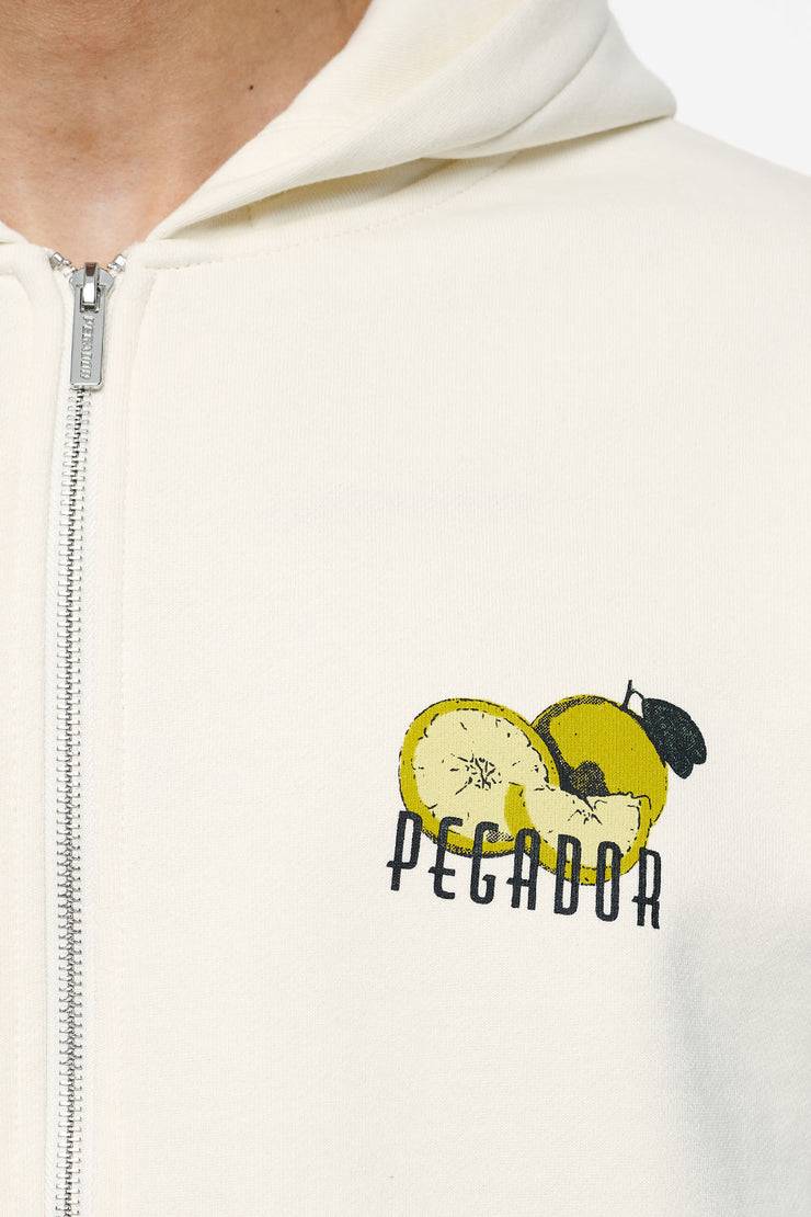 Pegador Plaxton Oversized Sweat Jacket Vintage Washed Unbleached