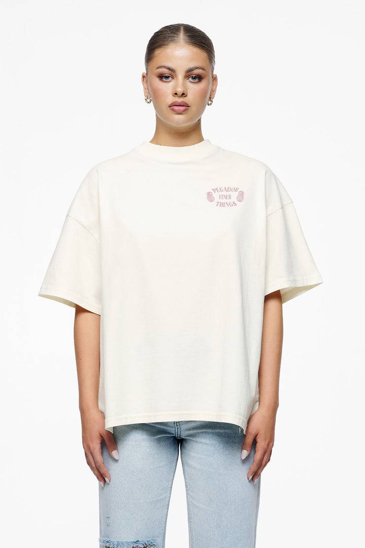 Pegador Roma Heavy Oversized Tee Vintage Washed Unbleached