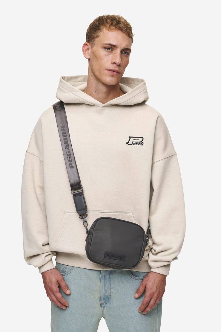 Pegador Rubber Logo Patch Nylon Shoulder Strap Bag Anthracite