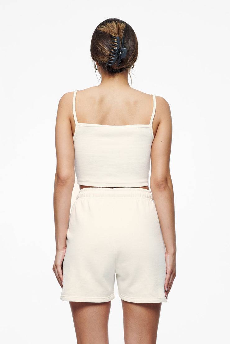 Pegador Ruby Rib Crop Top Vintage Washed Unbleached