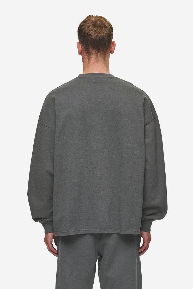 Pegador Rusk Logo Oversized Longsleeve Washed Anthracite
