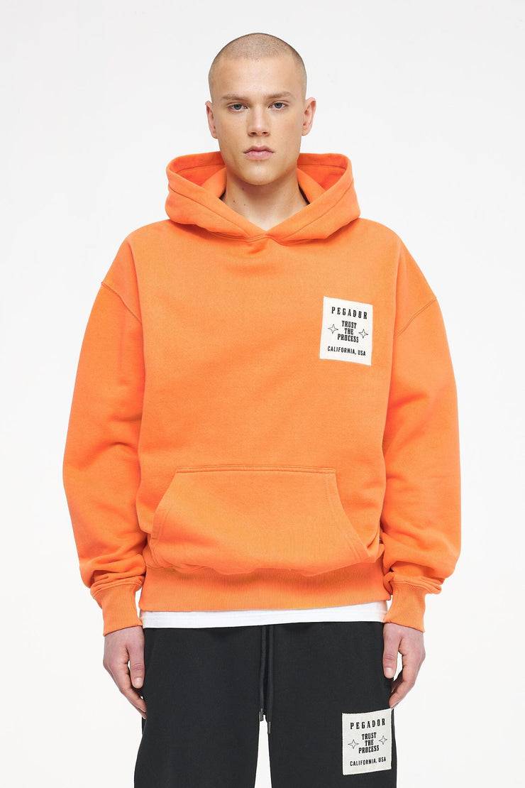 Pegador Salal Oversized Hoodie Vintage Washed Sunrise Orange