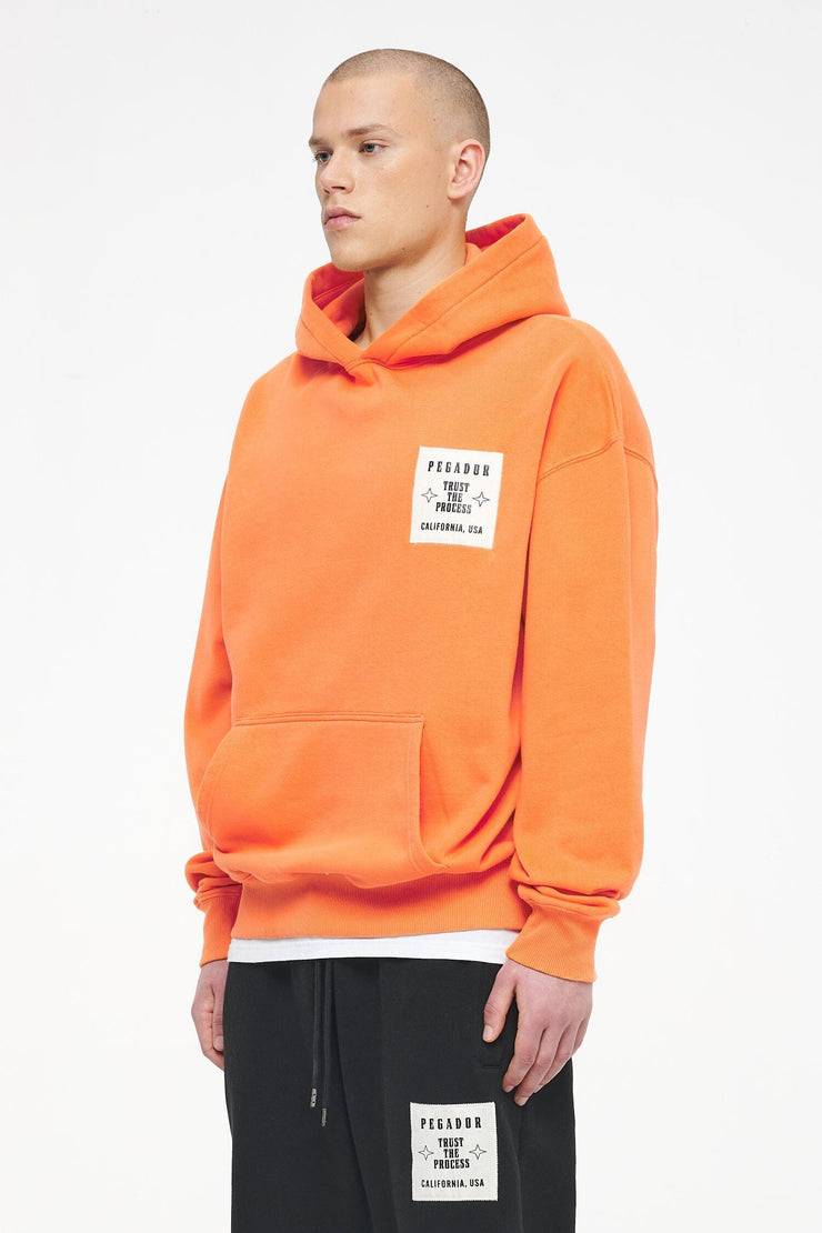 Pegador Salal Oversized Hoodie Vintage Washed Sunrise Orange