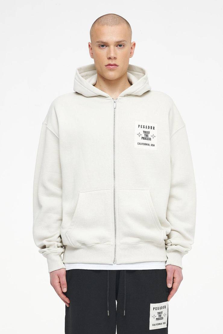 Pegador Salal Oversized Sweat Jacket Vintage Washed Angels Cream
