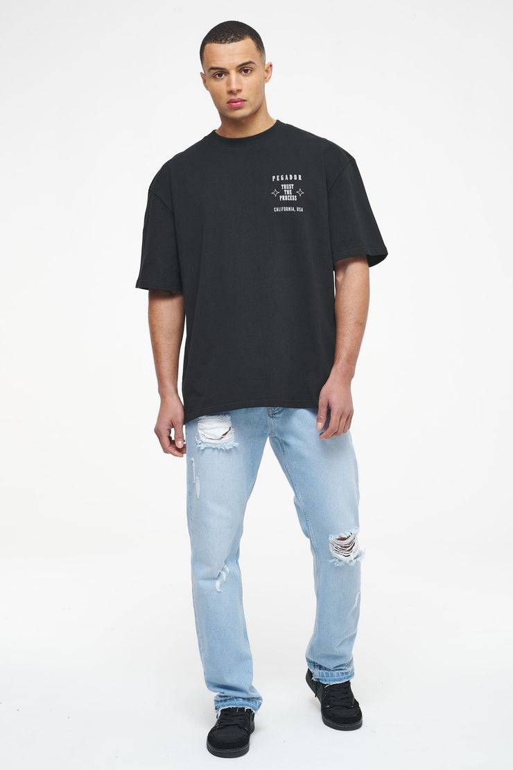 Pegador Salal Oversized Tee Vintage Washed Black Ink