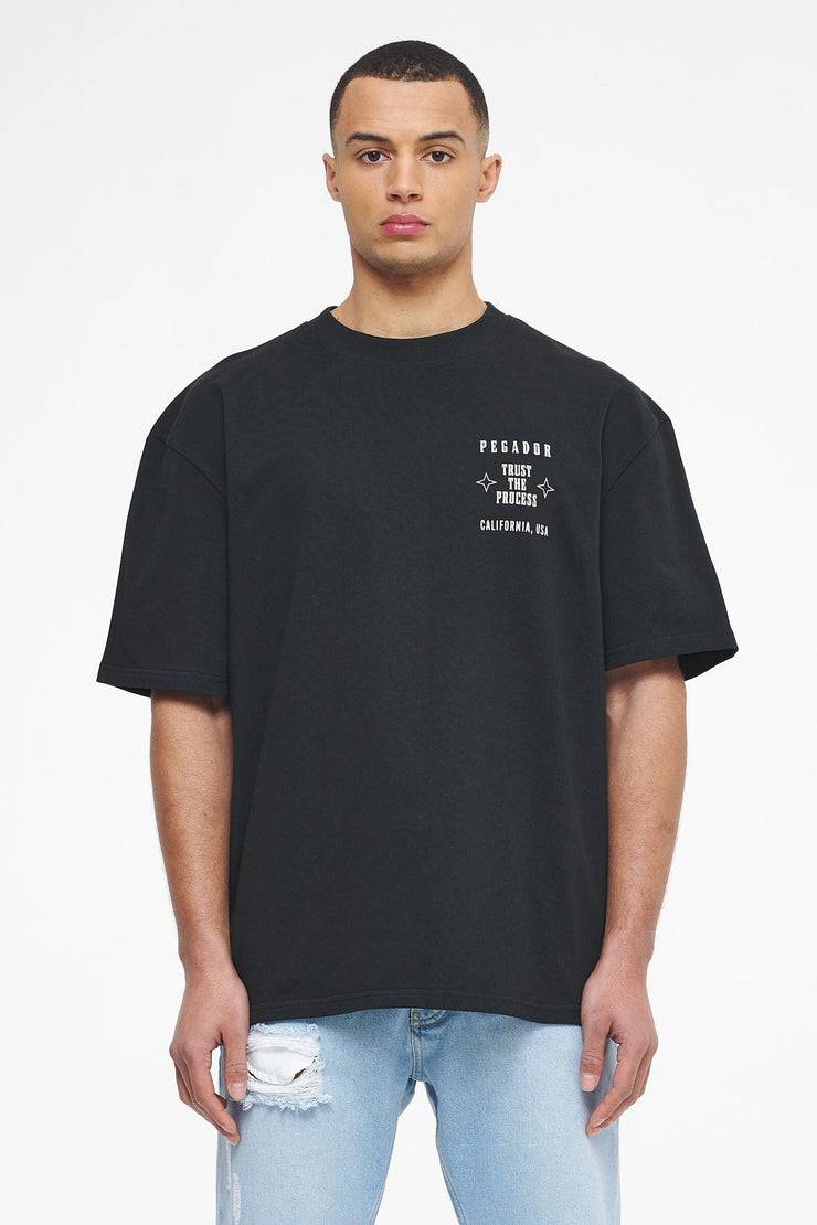 Pegador Salal Oversized Tee Vintage Washed Black Ink