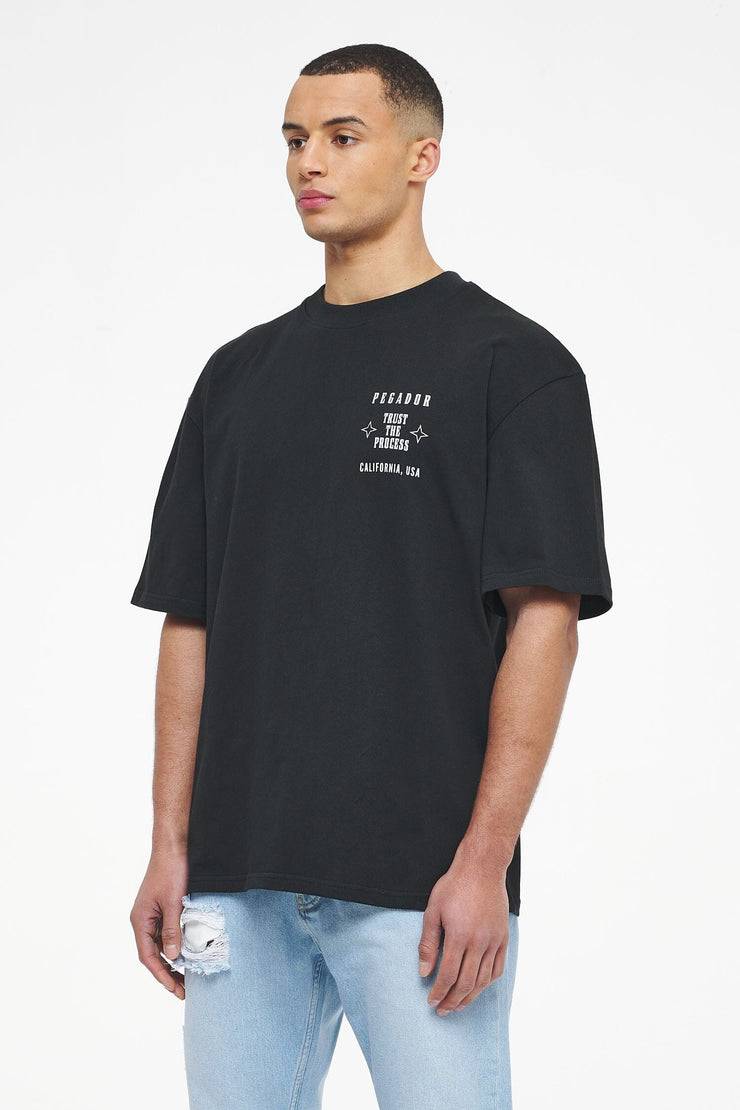 Pegador Salal Oversized Tee Vintage Washed Black Ink