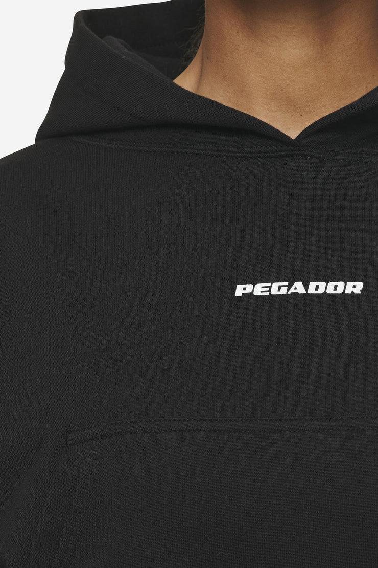 Pegador Salita Oversized Cropped Hoodie Black White Gum