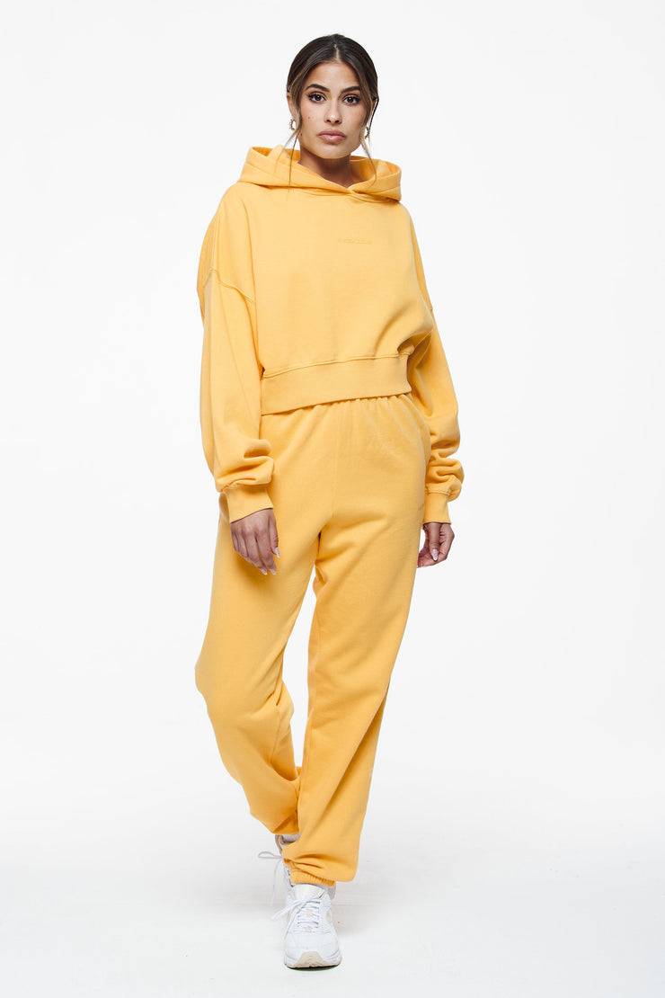 Pegador Salita Oversized Cropped Hoodie Vintage Washed Golden Sun Gum