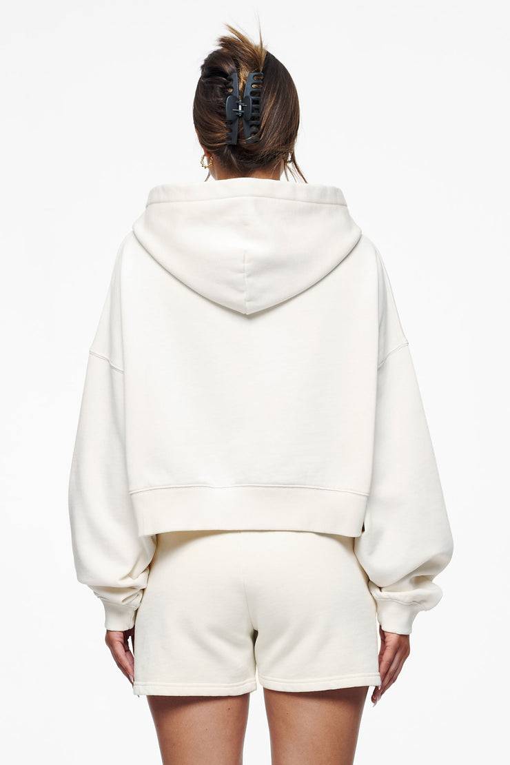 Pegador Salita Oversized Cropped Hoodie Vintage Washed Unbleached Gum