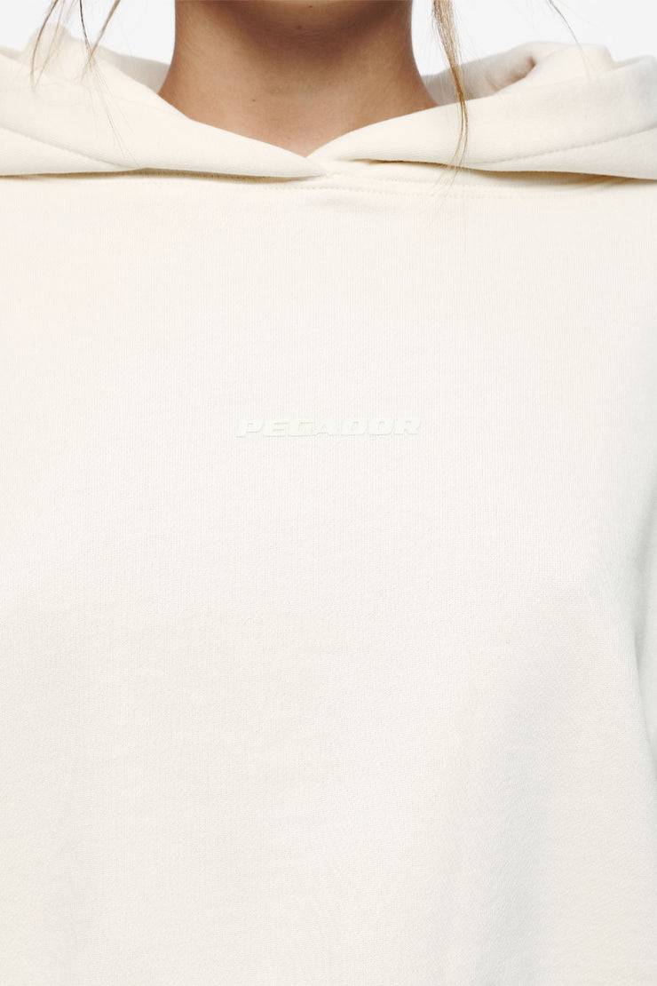 Pegador Salita Oversized Cropped Hoodie Vintage Washed Unbleached Gum