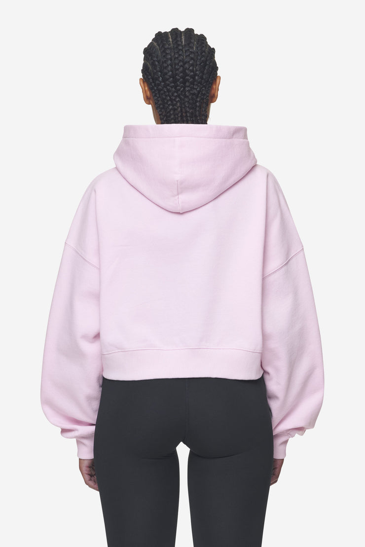 Pegador Salita Oversized Cropped Hoodie Washed Bubblegum White Gum