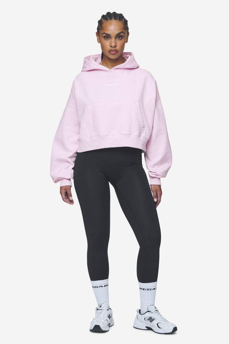 Pegador Salita Oversized Cropped Hoodie Washed Bubblegum White Gum