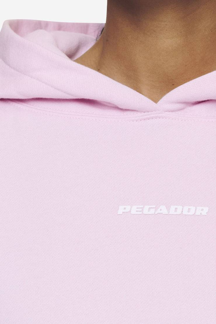Pegador Salita Oversized Cropped Hoodie Washed Bubblegum White Gum