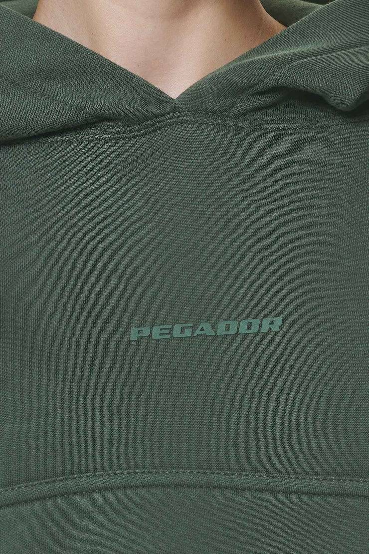 Pegador Salita Oversized Cropped Hoodie Washed Sage Green Gum